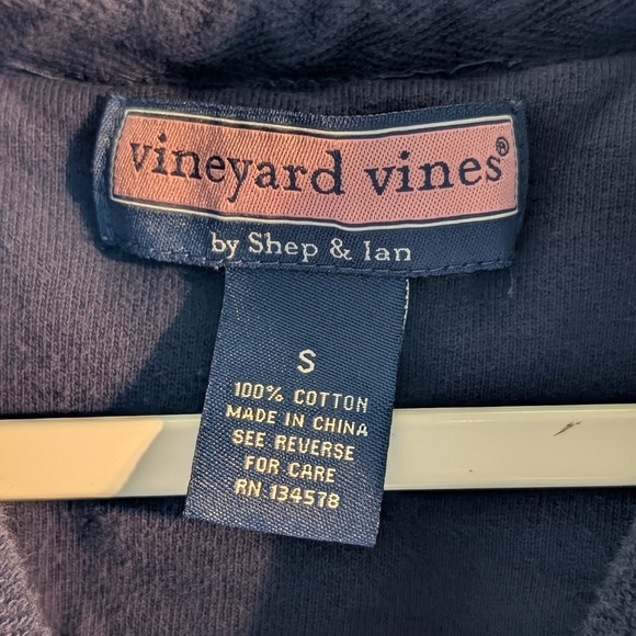 Villanova Vineyard Vines Navy Blue 1/4 Zip Pullover Size S - Picture 2 of 5